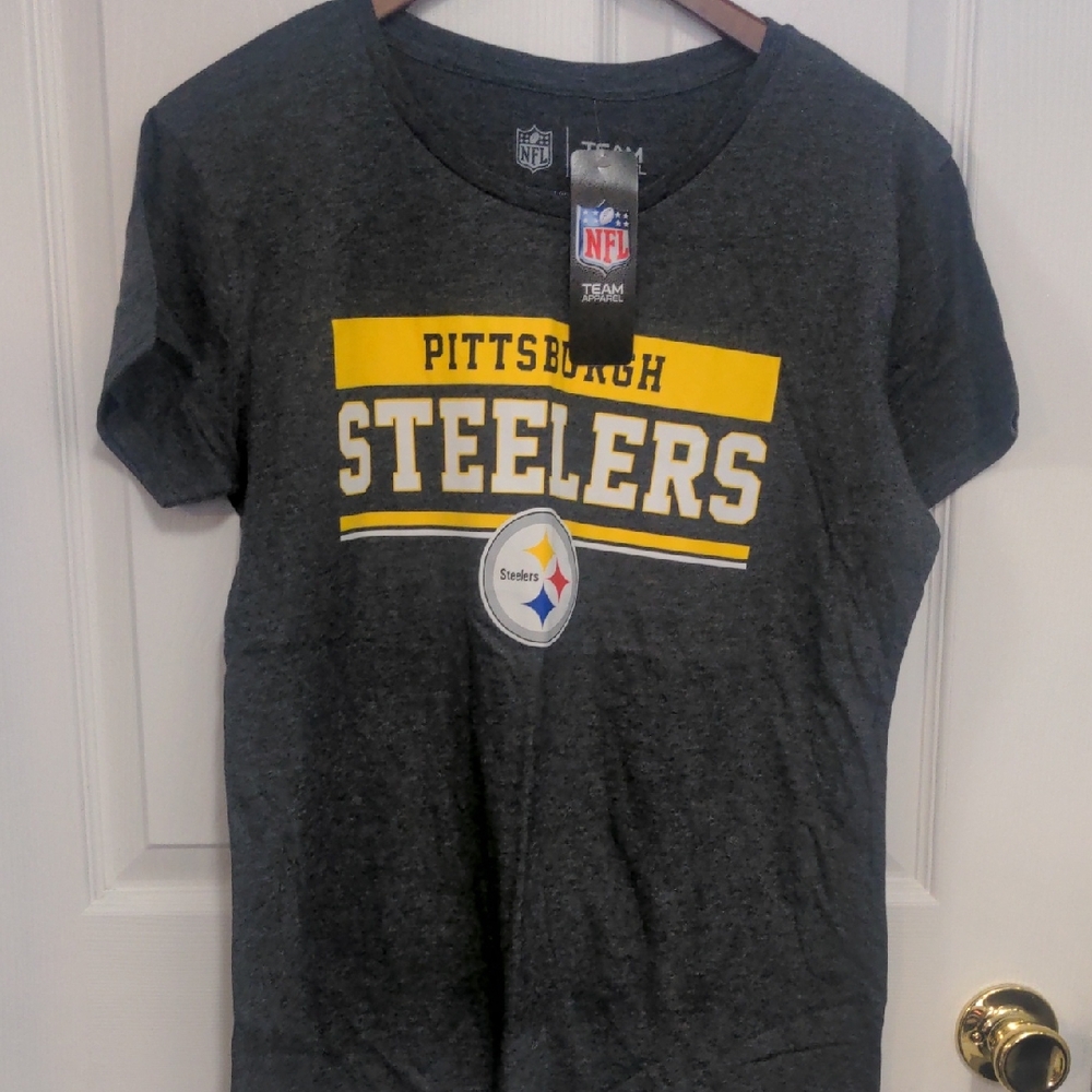 NFL Pittsburgh Steelers Women's Charcoal Tee